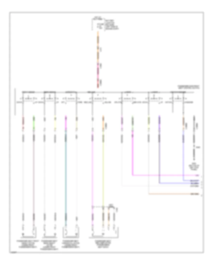 Passenger Power Seat Wiring Diagram, 14-Way (1 of 2) for Lincoln MKS 2014