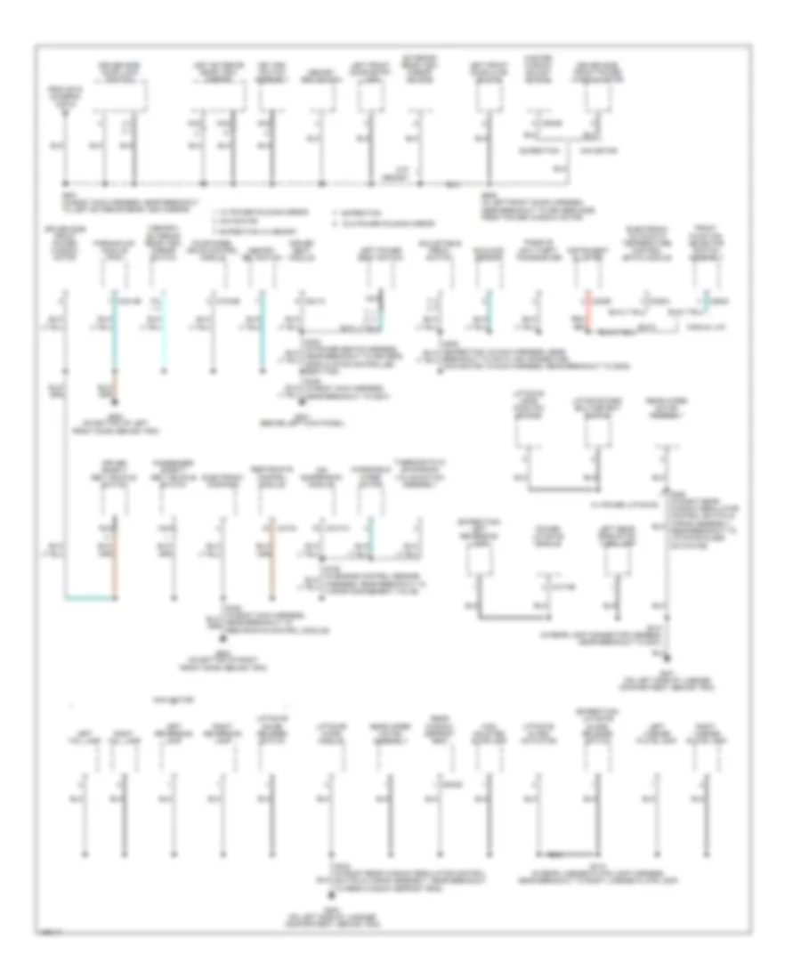 Ground Distribution Wiring Diagram 3 of 4 for Lincoln Navigator 2003