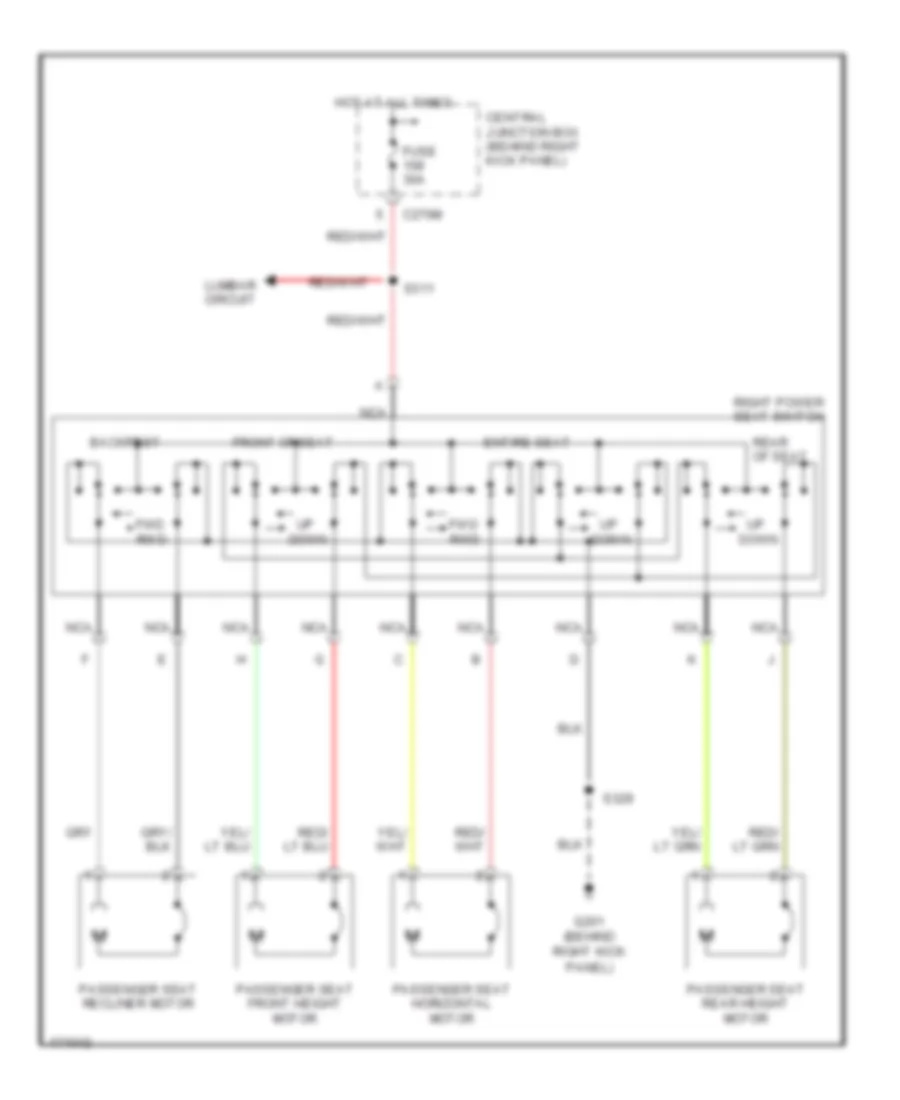 Passengers Power Seat Wiring Diagram for Lincoln Navigator 2003