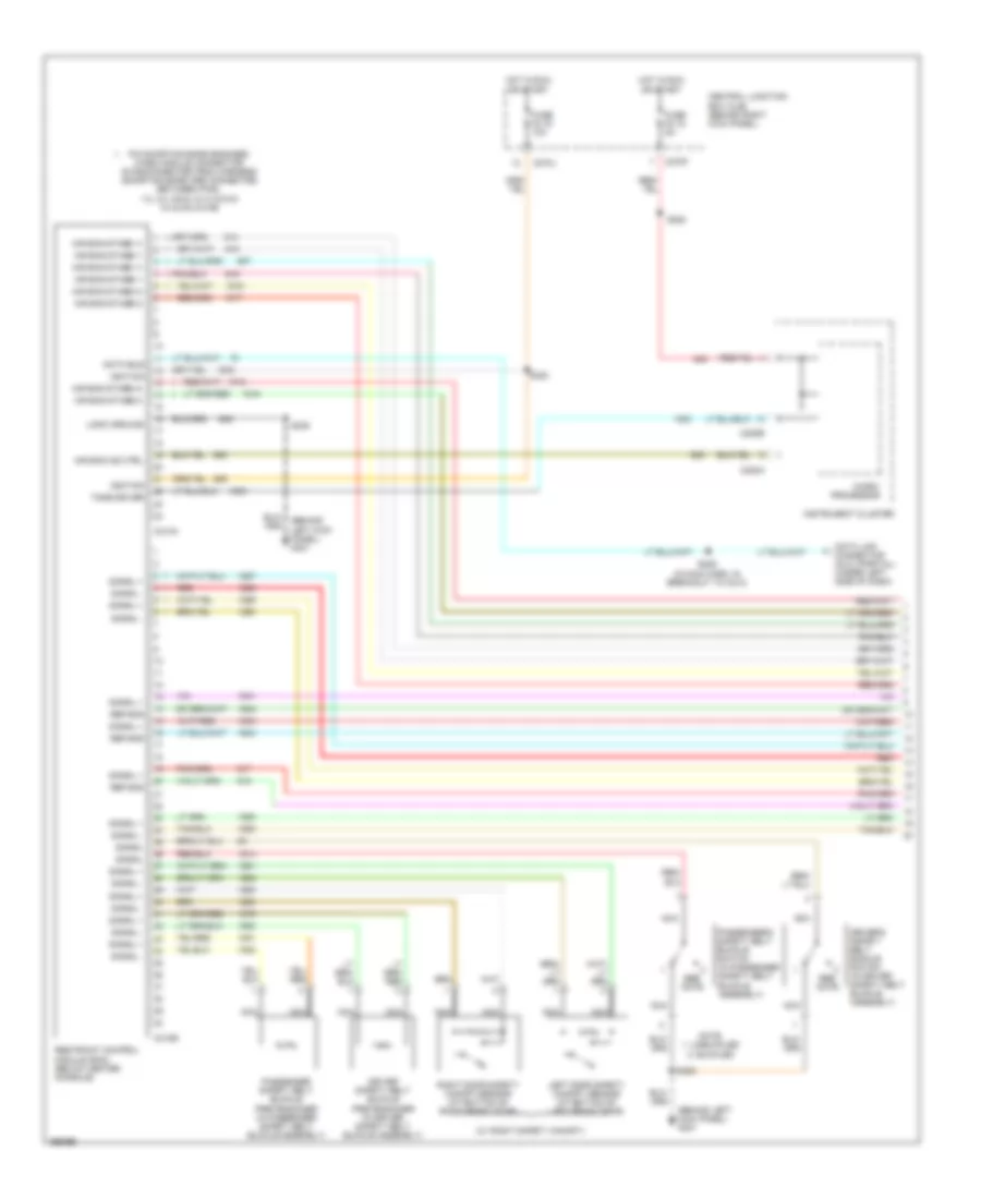Supplemental Restraints Wiring Diagram 1 of 2 for Lincoln Navigator 2003