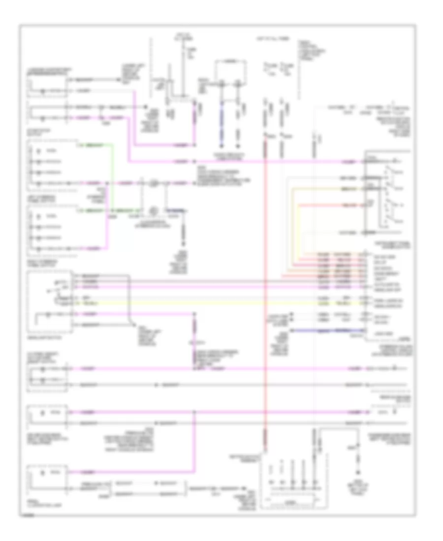 Instrument Illumination Wiring Diagram for Lincoln MKS EcoBoost 2014