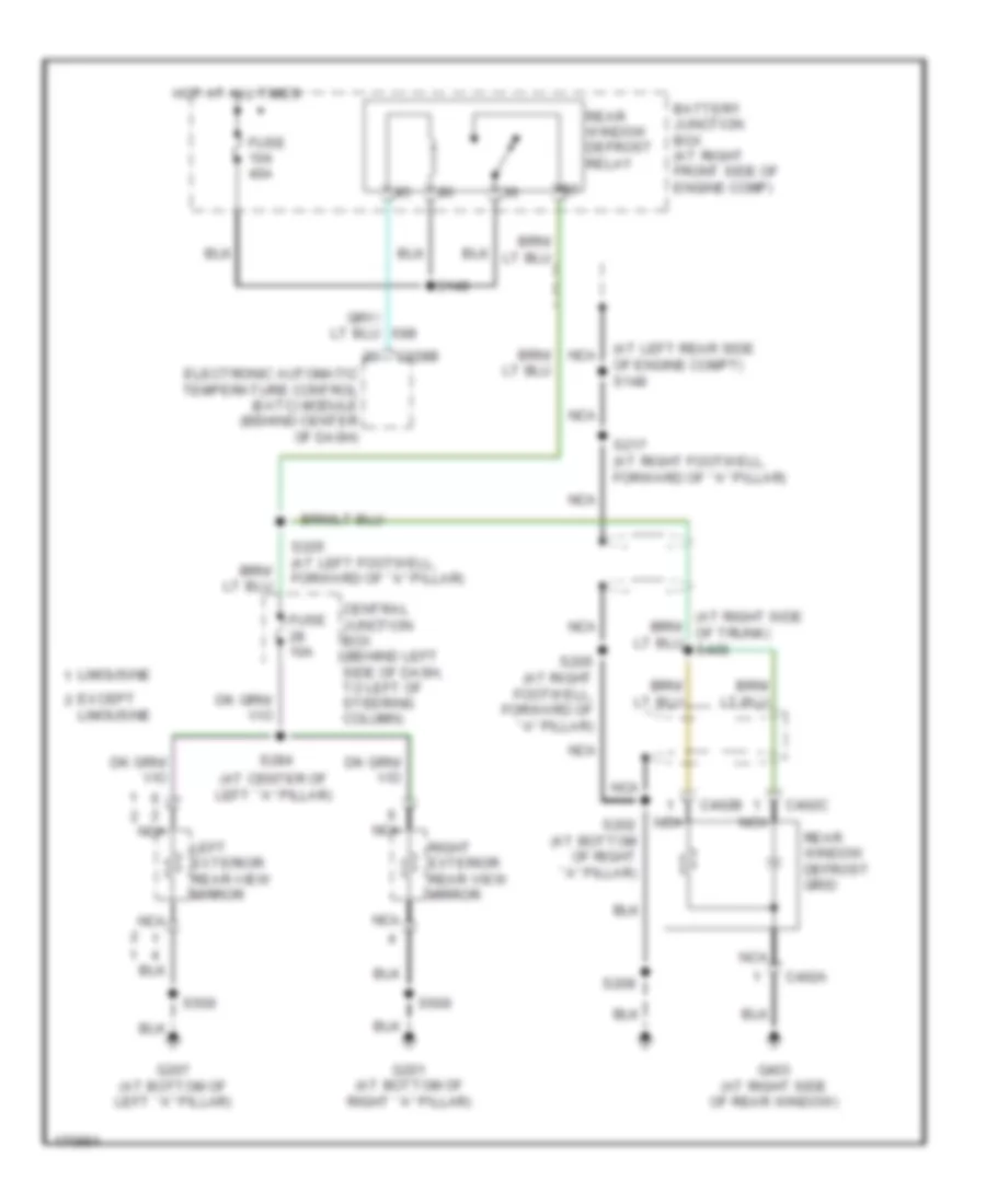 Defoggers Wiring Diagram for Lincoln Town Car Cartier 2003