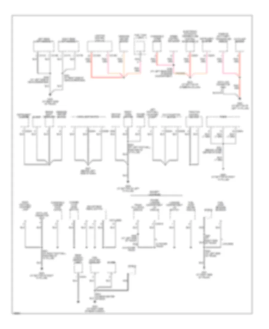 Ground Distribution Wiring Diagram 3 of 3 for Lincoln Town Car Cartier 2003
