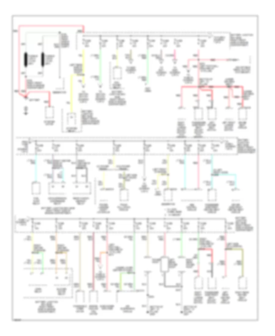 Power Distribution Wiring Diagram 1 of 3 for Lincoln Town Car Cartier 2003