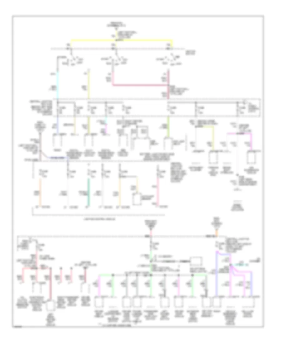 Power Distribution Wiring Diagram 2 of 3 for Lincoln Town Car Cartier 2003