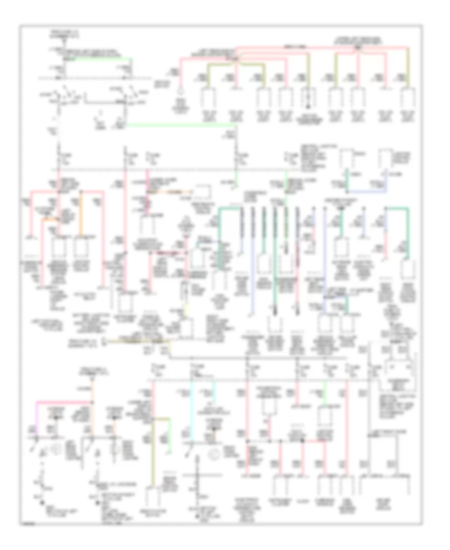 Power Distribution Wiring Diagram 3 of 3 for Lincoln Town Car Cartier 2003