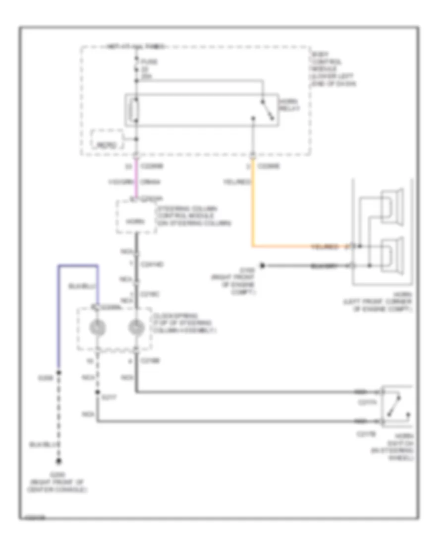 Horn Wiring Diagram for Lincoln MKT 2014