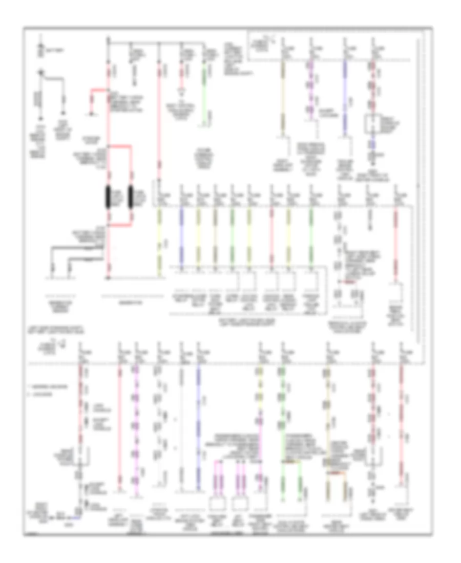Power Distribution Wiring Diagram 1 of 6 for Lincoln MKT 2014