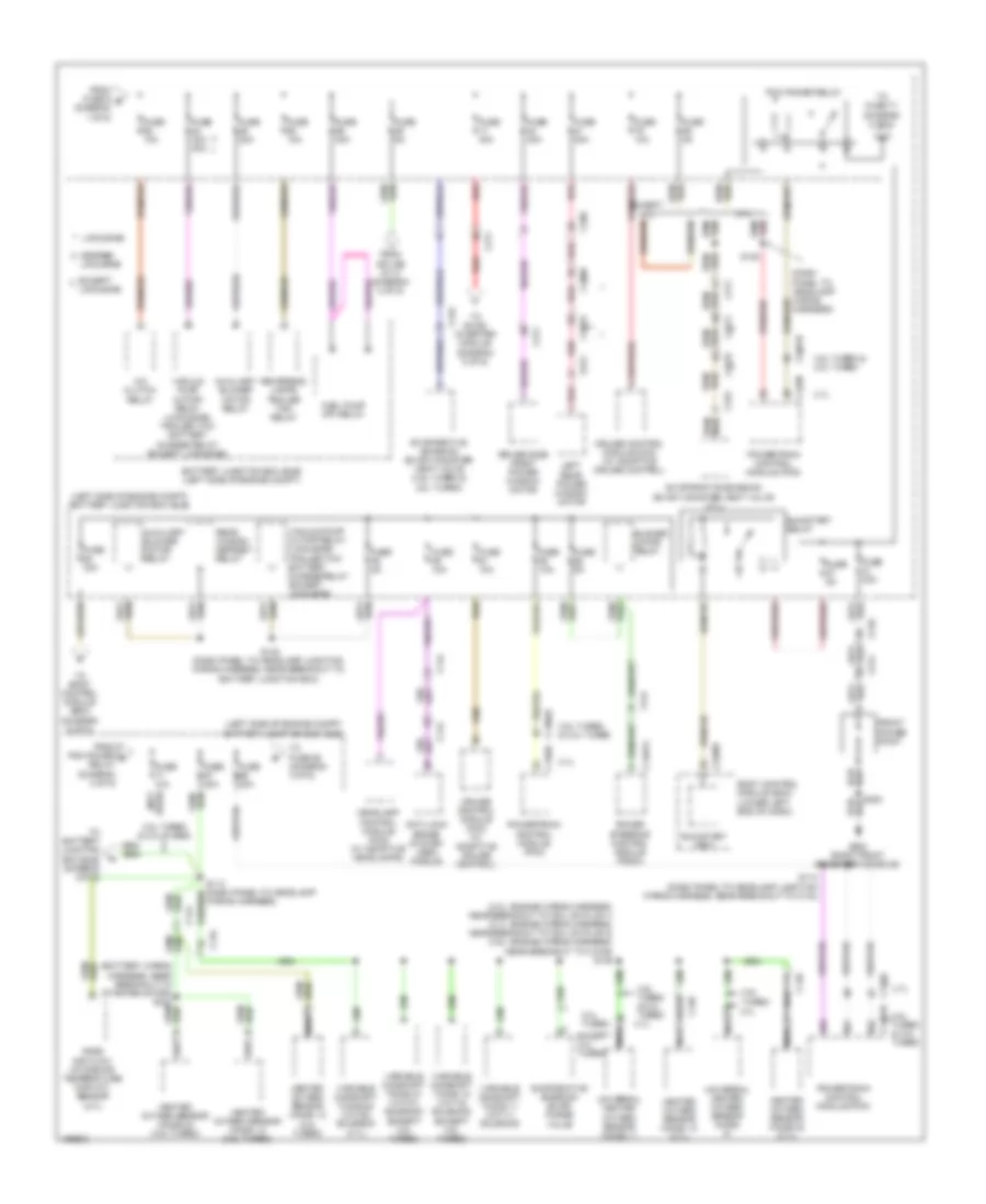 Power Distribution Wiring Diagram (2 of 6) for Lincoln MKT 2014