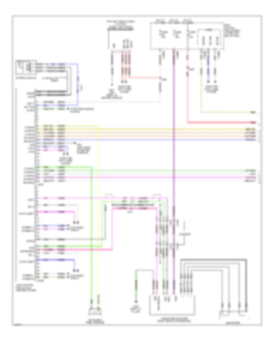 Radio Wiring Diagram, without THX (1 of 2) for Lincoln MKT 2014
