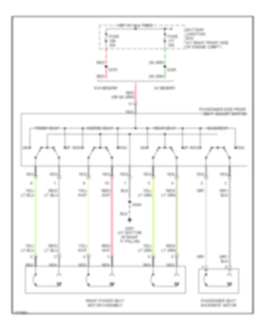 Passenger Power Seat Wiring Diagram Except Long Wheel Base for Lincoln Town Car Cartier L 2003