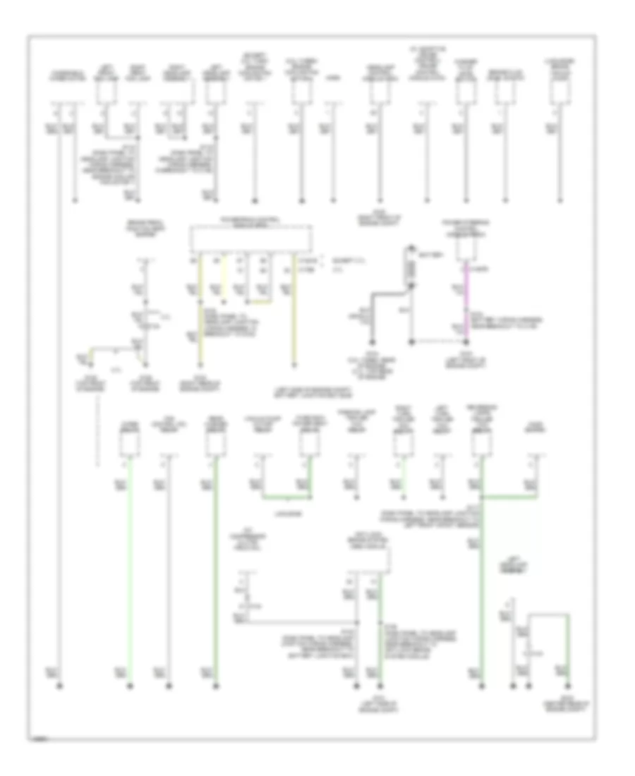 Ground Distribution Wiring Diagram 1 of 5 for Lincoln MKT EcoBoost 2014