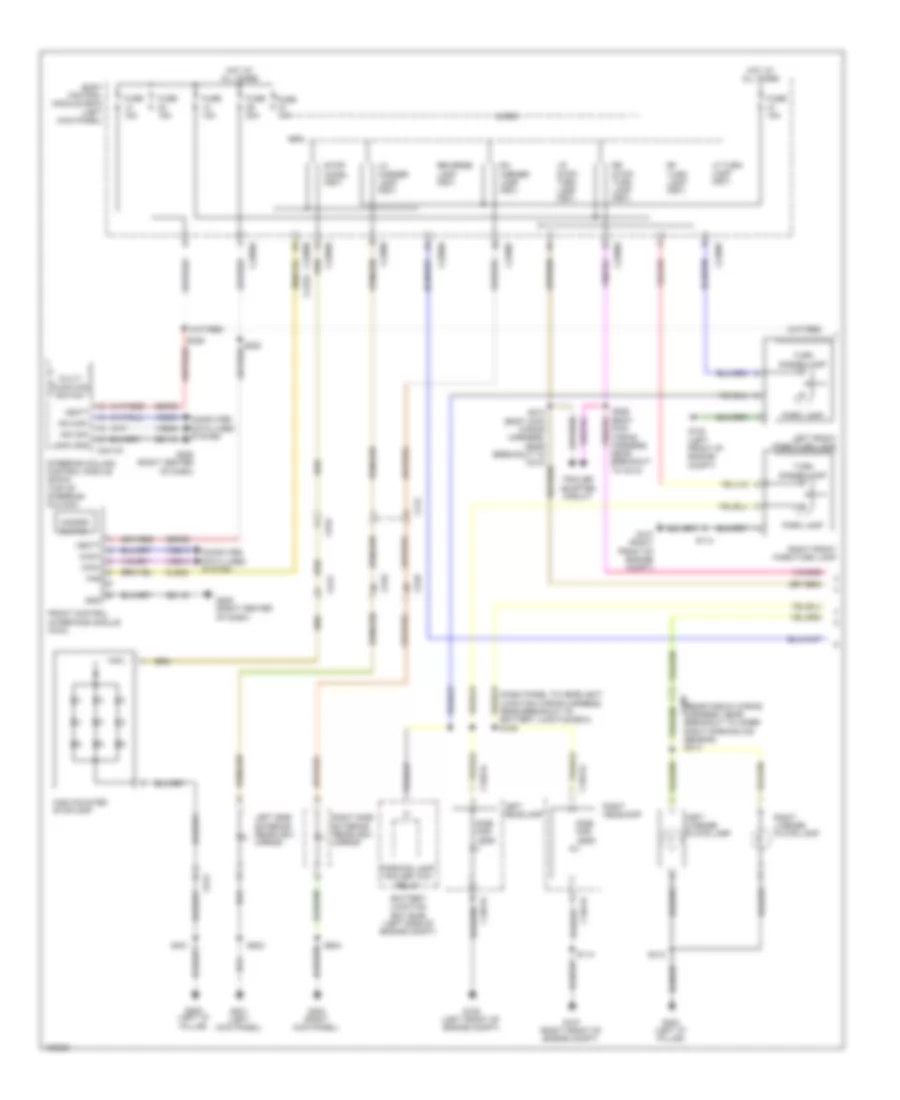 Exterior Lamps Wiring Diagram (1 of 2) for Lincoln MKX 2014