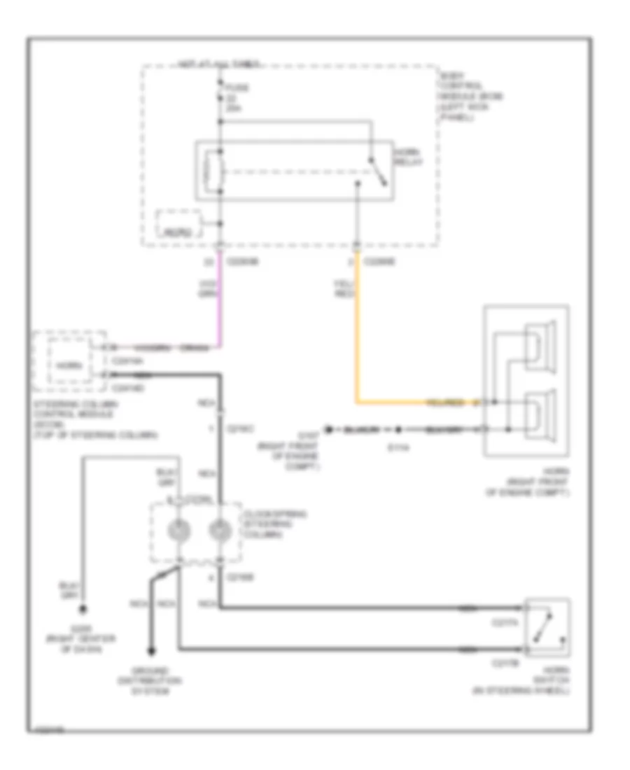 Horn Wiring Diagram for Lincoln MKX 2014