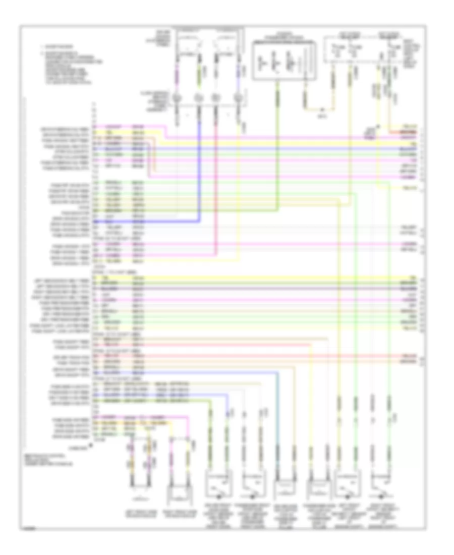 Supplemental Restraints Wiring Diagram, Hybrid (1 of 3) for Lincoln MKZ 2014