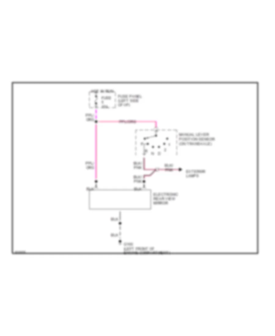 Electronic Day Night Mirror Wiring Diagram for Lincoln Continental 1990