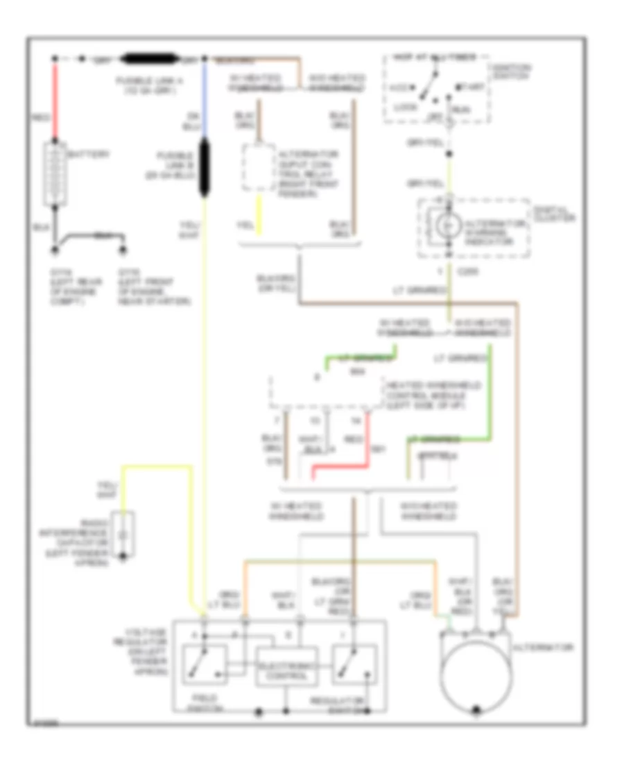 Charging Wiring Diagram for Lincoln Continental 1990