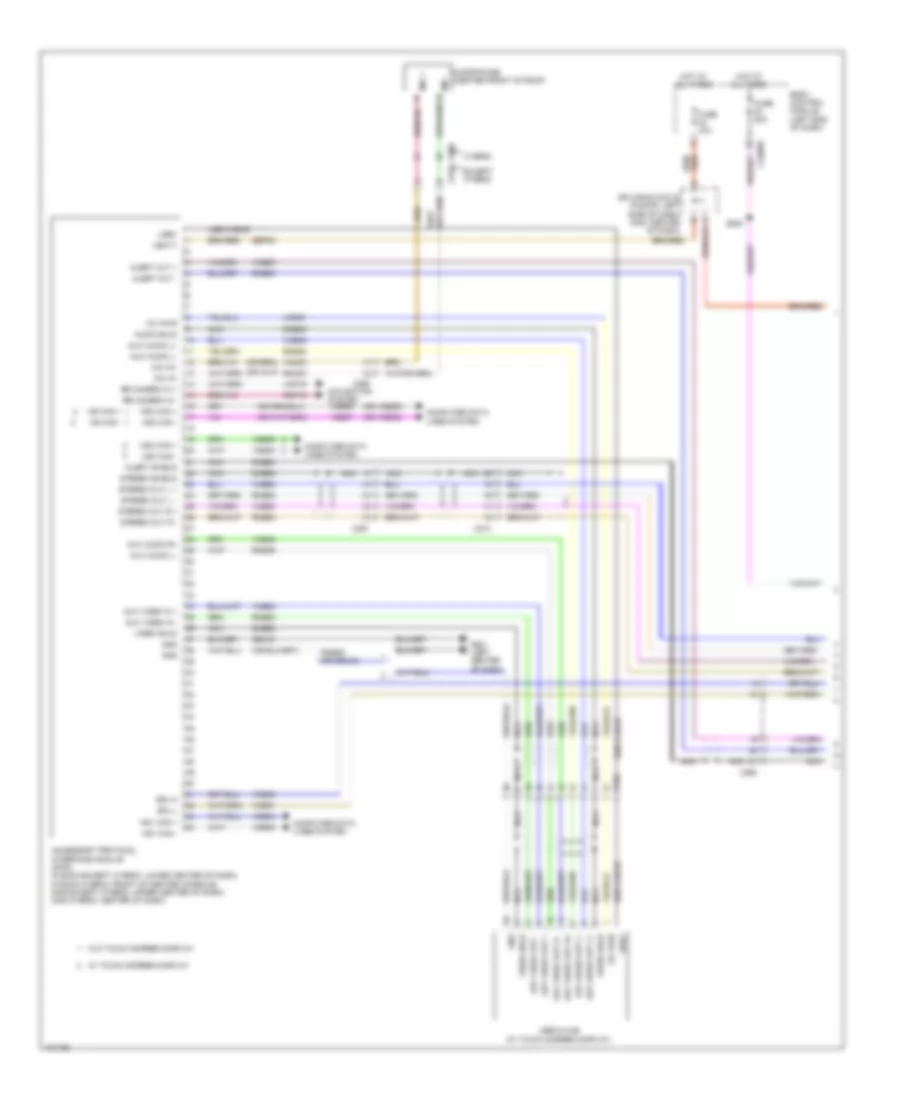SYNC Radio Wiring Diagram (1 of 2) for Lincoln MKZ Hybrid 2014