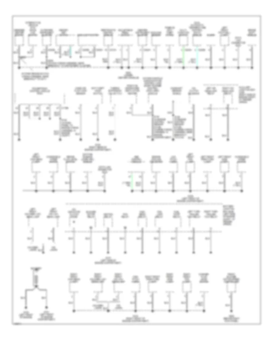 Ground Distribution Wiring Diagram 1 of 3 for Lincoln Aviator 2004