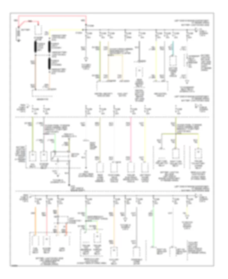 Power Distribution Wiring Diagram 1 of 4 for Lincoln Aviator 2004