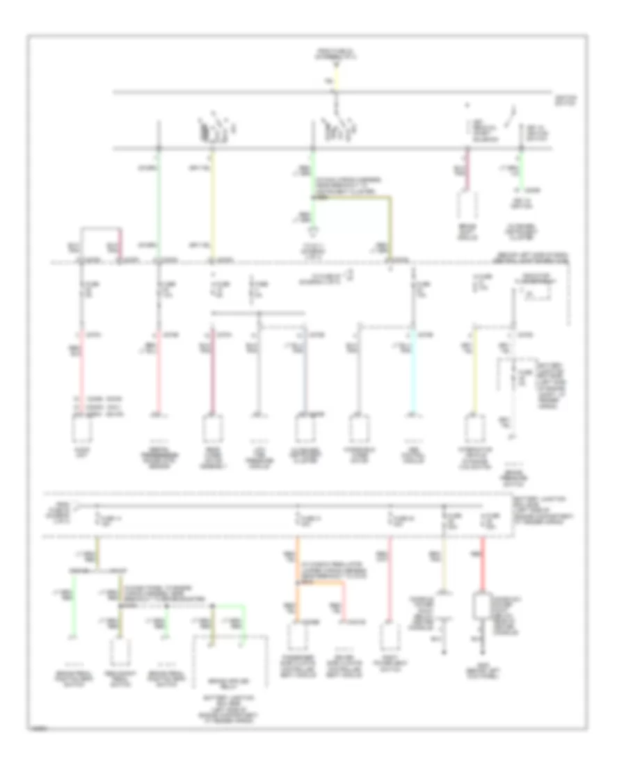 Power Distribution Wiring Diagram (2 of 4) for Lincoln Aviator 2004