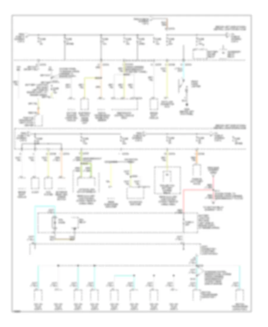 Power Distribution Wiring Diagram 4 of 4 for Lincoln Aviator 2004