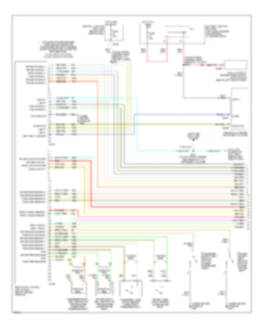 Supplemental Restraints Wiring Diagram 1 of 2 for Lincoln Aviator 2004