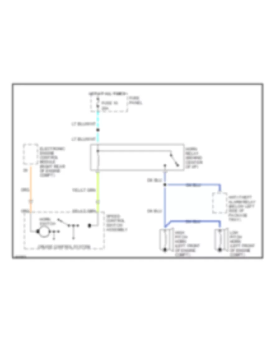 Horn Wiring Diagram for Lincoln Continental Signature Series 1990