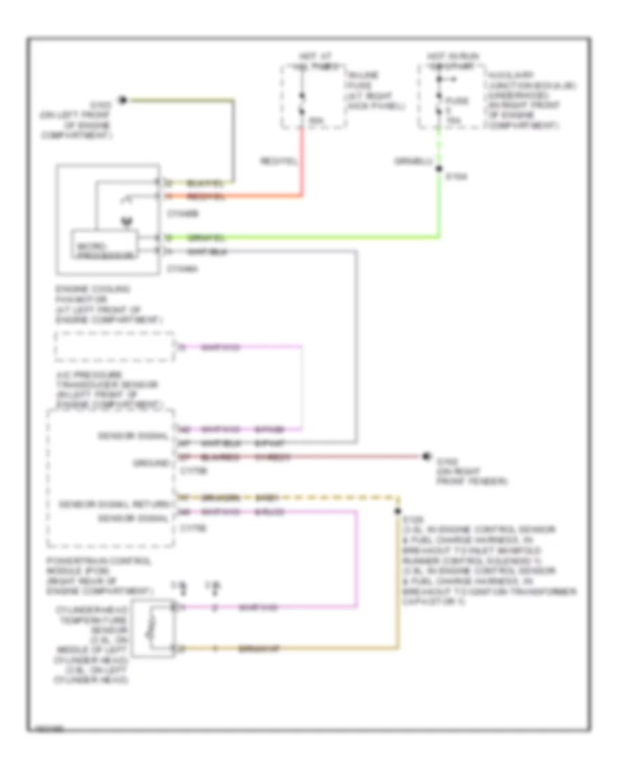 Cooling Fan Wiring Diagram for Lincoln LS 2004