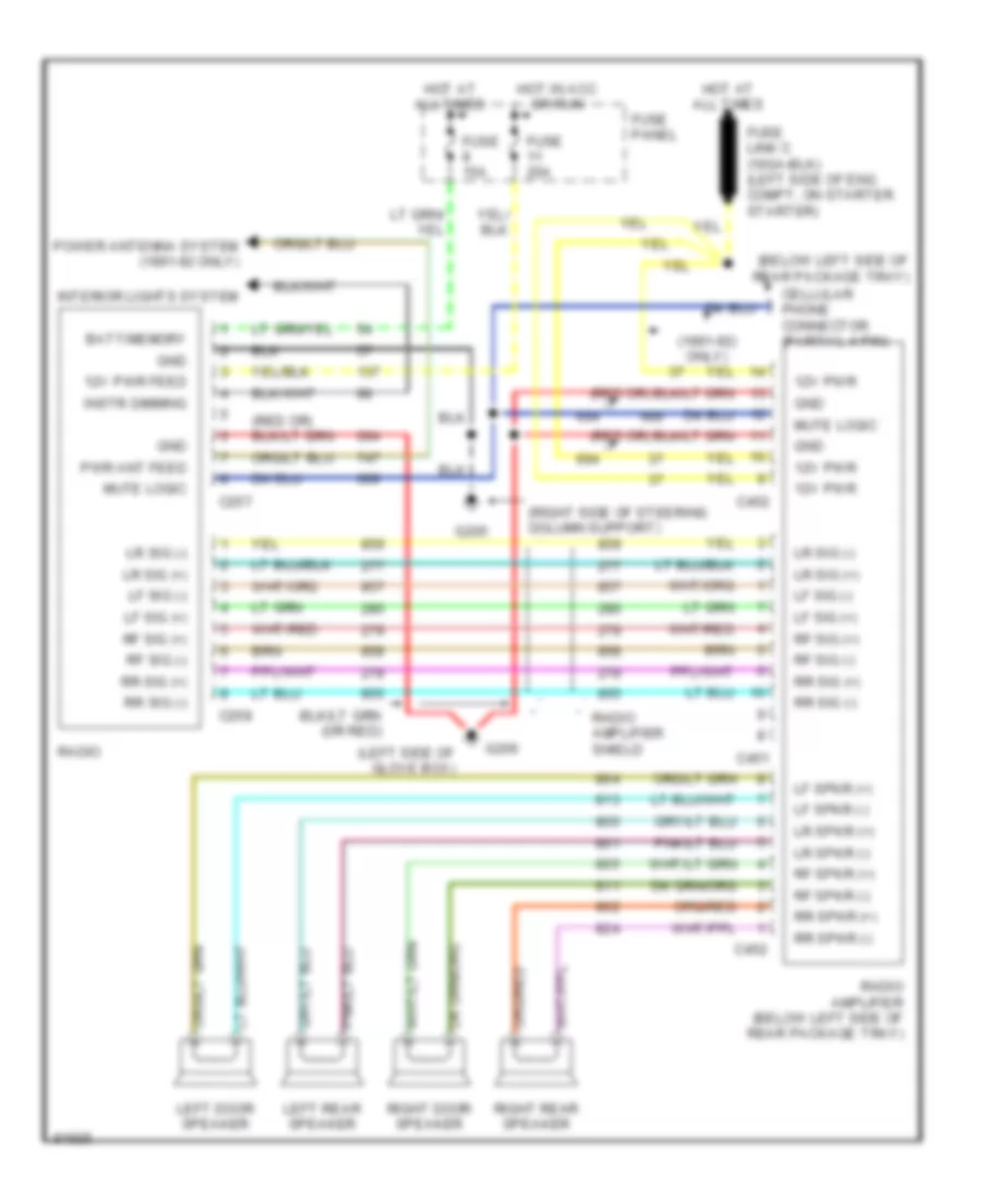 Radio Wiring Diagrams for Lincoln Mark VII Bill Blass Edition 1990