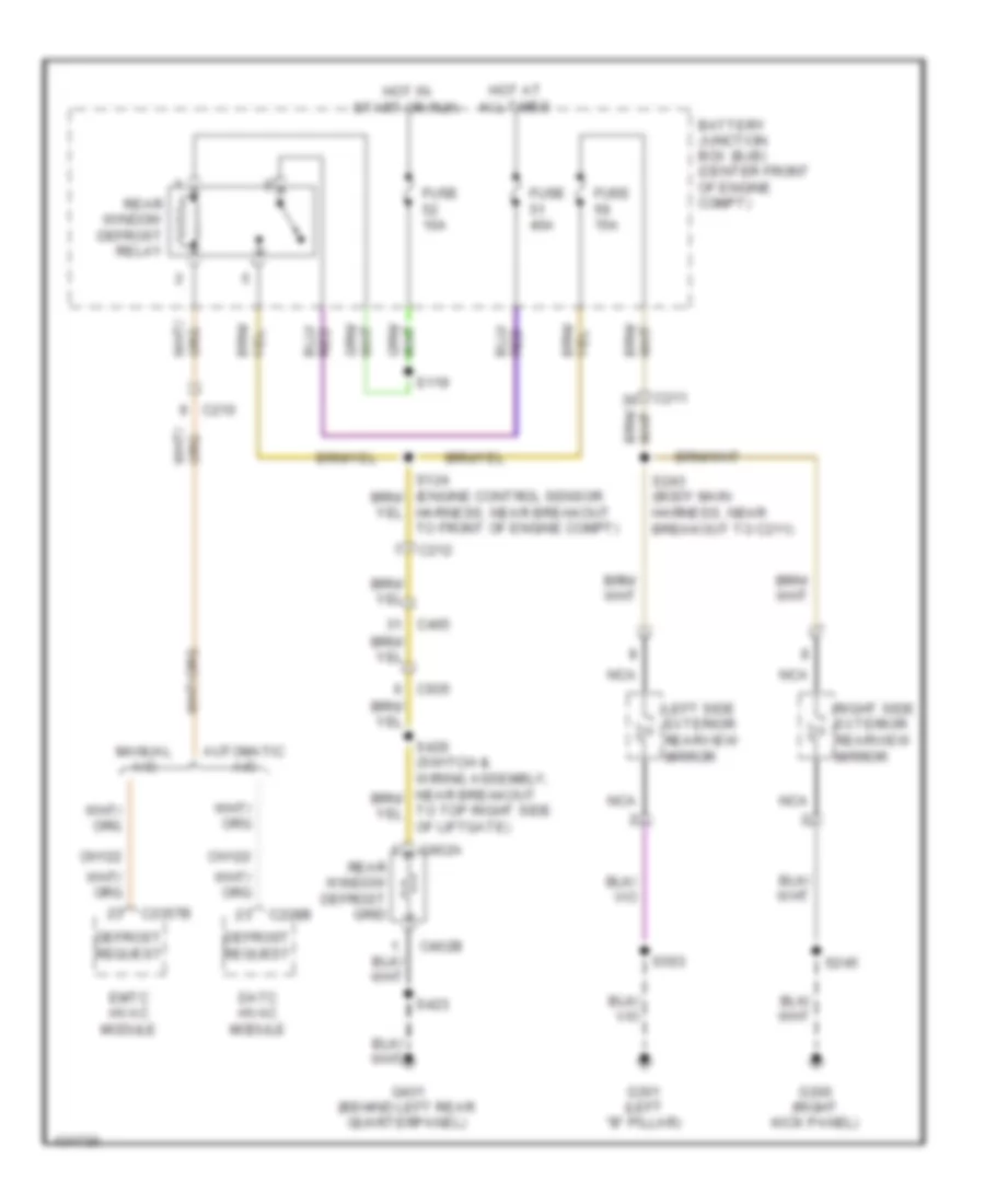 Defoggers Wiring Diagram for Lincoln Navigator L 2014