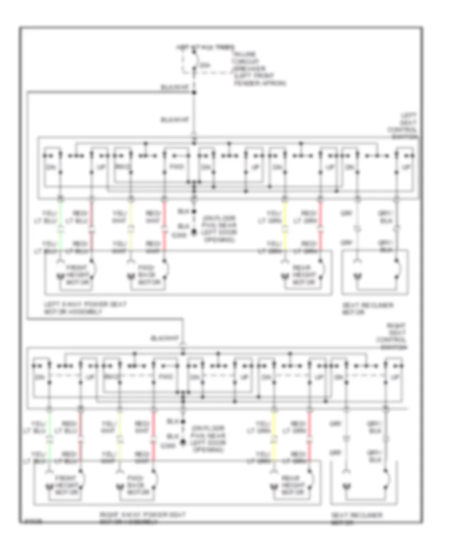 Power Seat Wiring Diagram for Lincoln Mark VII LSC 1990