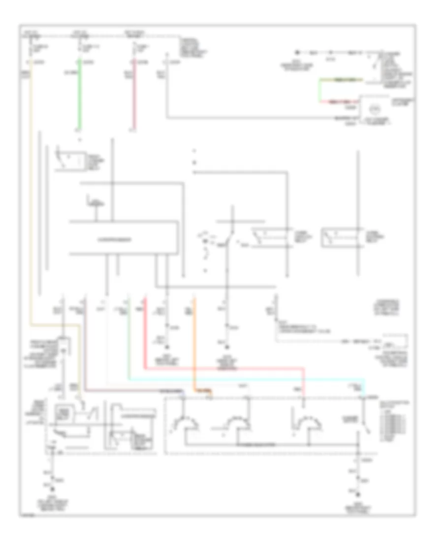 Электросхема передних стеклоочистителей дворников и омывателя лобового стекла для Lincoln Navigator 2004