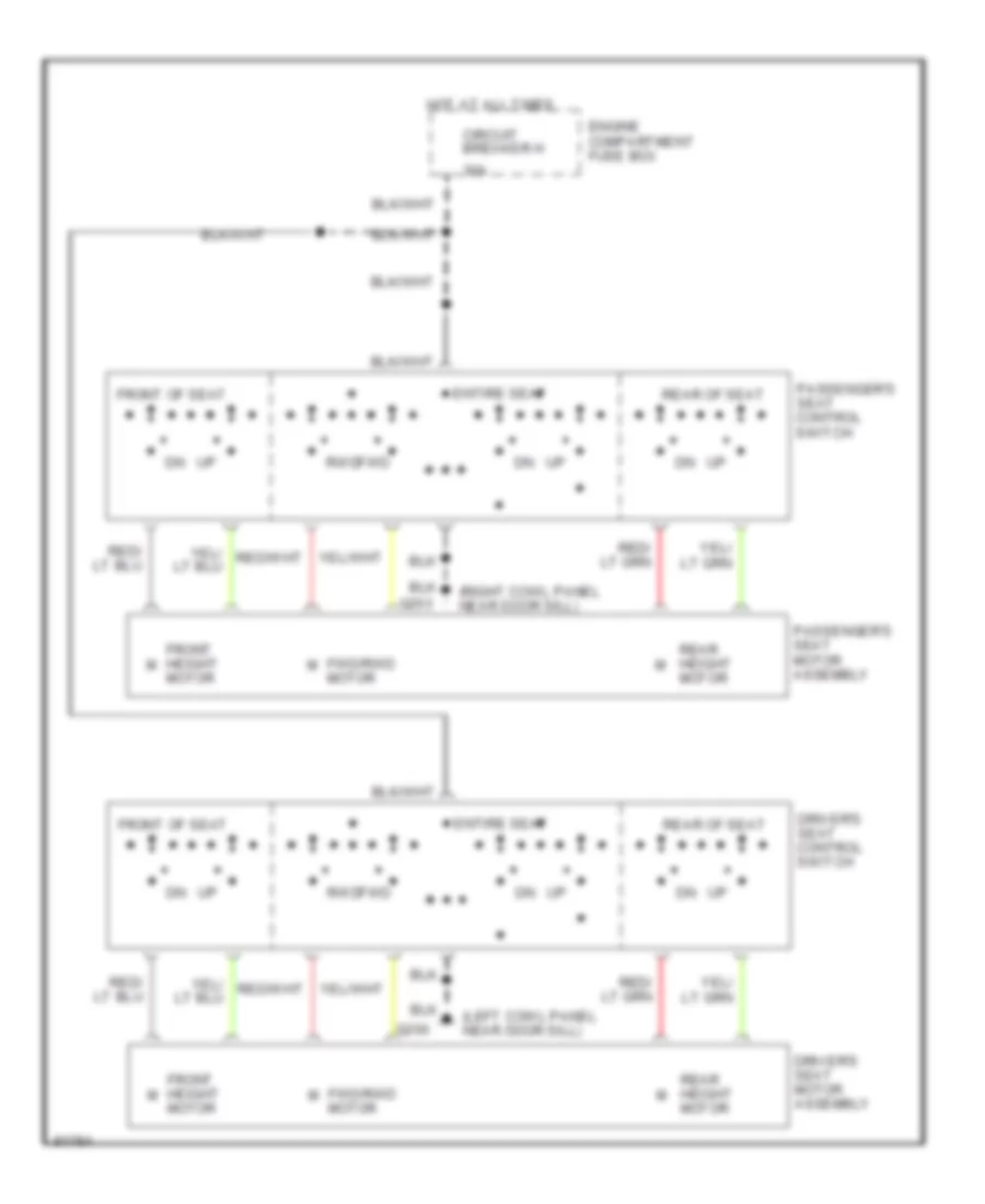 Power Seat Wiring Diagram for Lincoln Town Car 1990