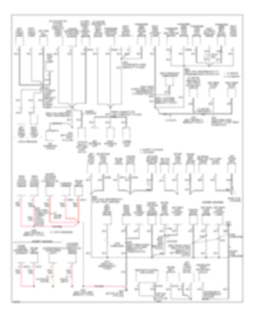 Ground Distribution Wiring Diagram (2 of 3) for Lincoln Town Car Executive 2004