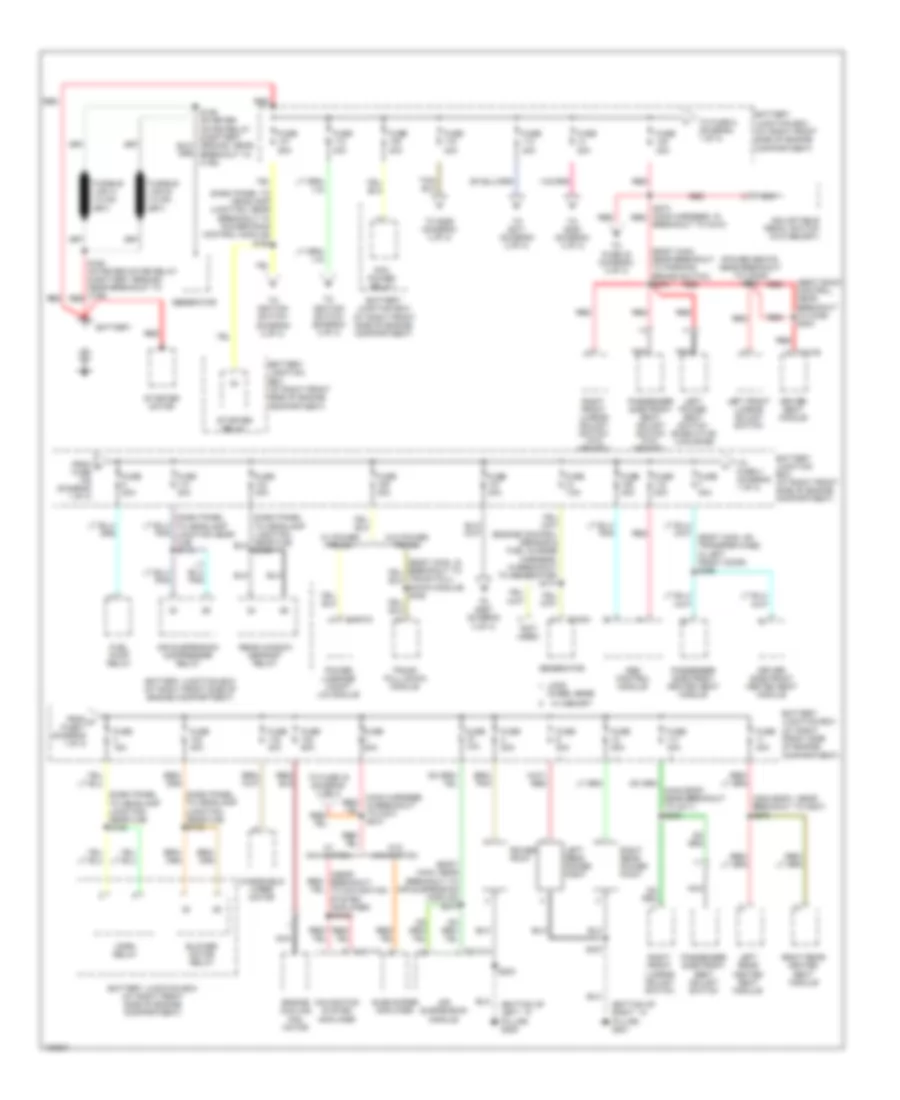 Power Distribution Wiring Diagram 1 of 3 for Lincoln Town Car Executive 2004