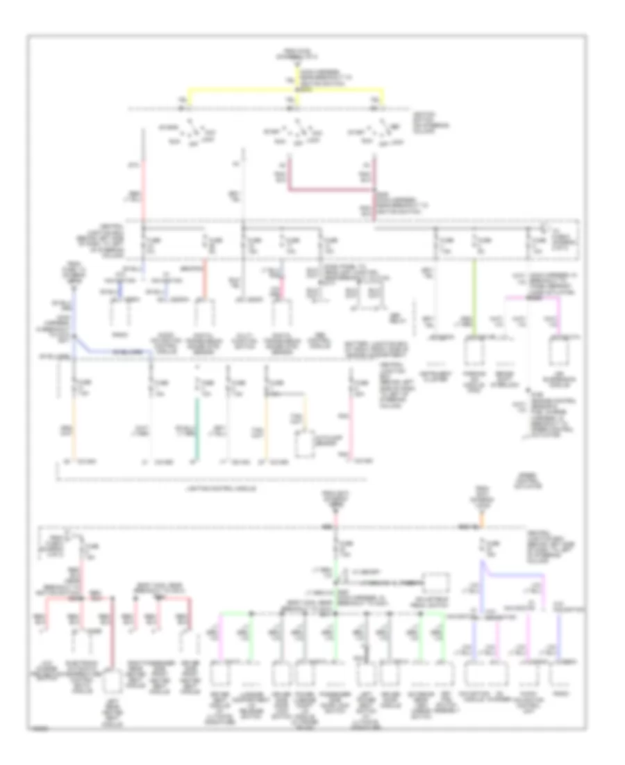 Power Distribution Wiring Diagram (2 of 3) for Lincoln Town Car Executive 2004
