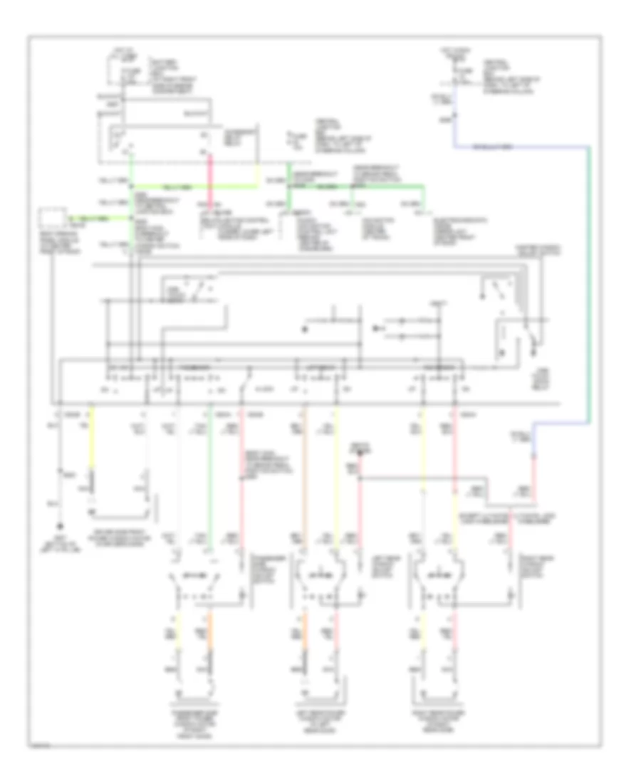 Power Windows Wiring Diagram for Lincoln Town Car Signature 2004