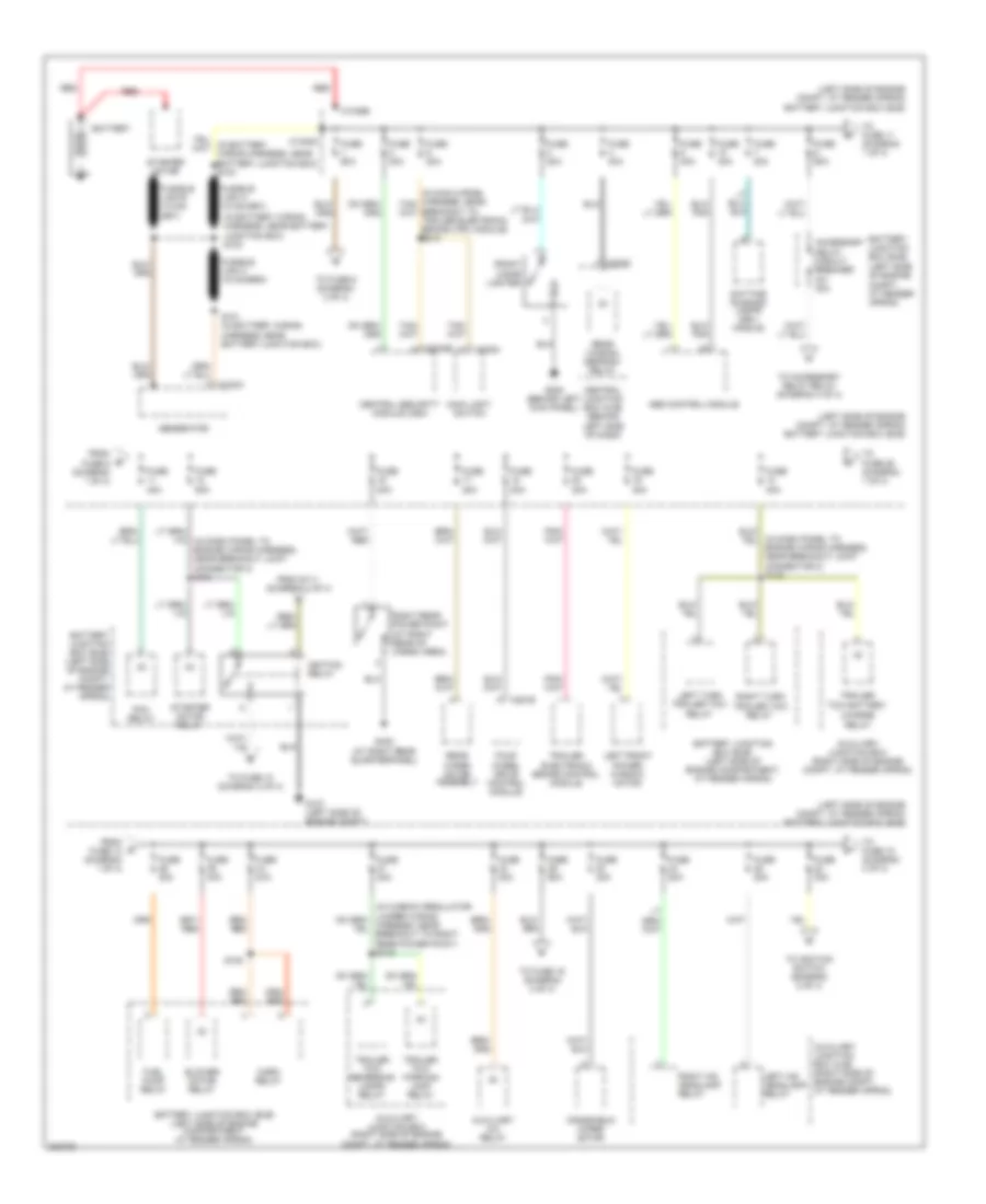 Power Distribution Wiring Diagram 1 of 4 for Lincoln Aviator 2005