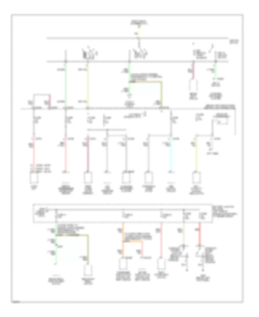 Power Distribution Wiring Diagram (2 of 4) for Lincoln Aviator 2005