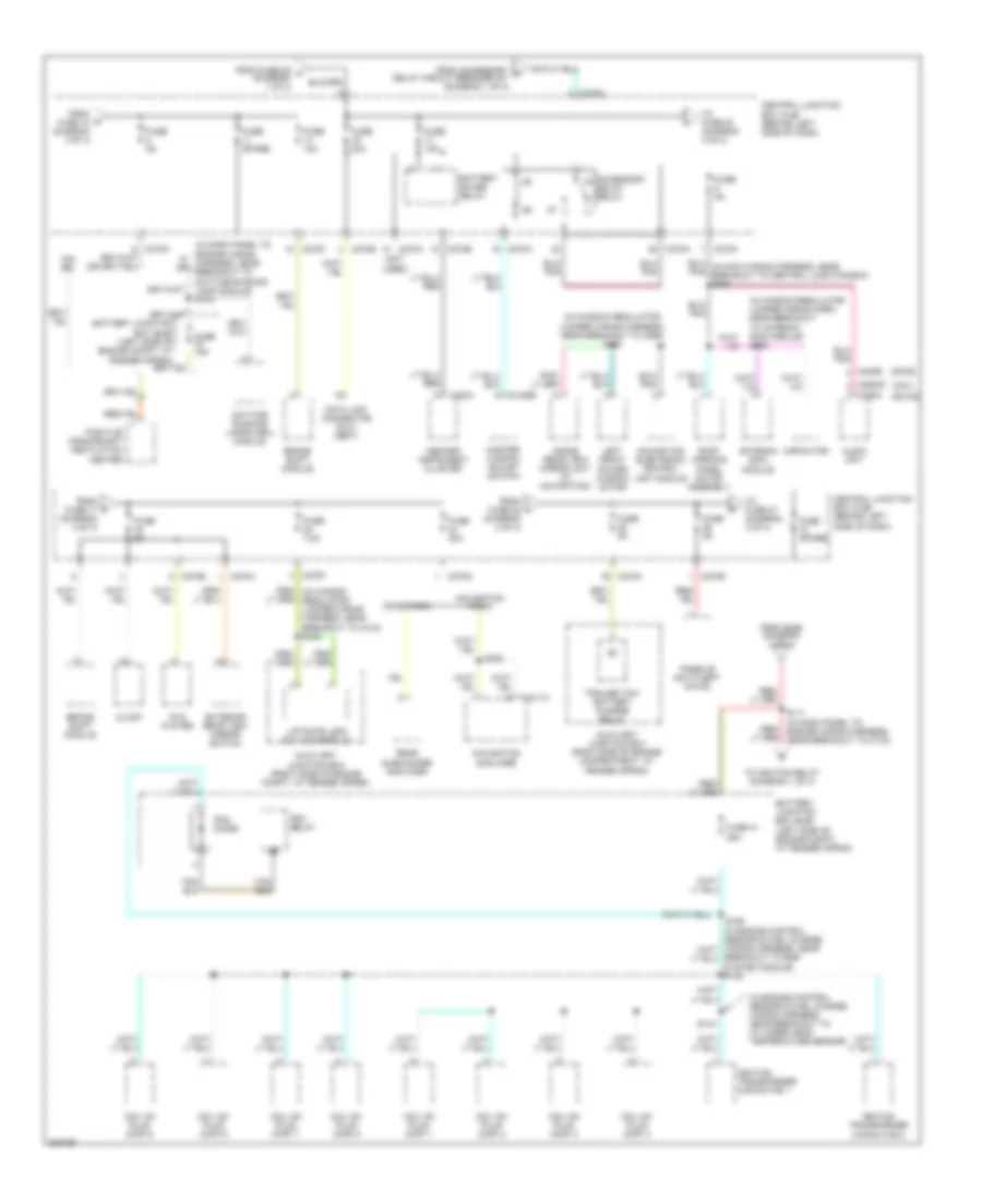 Power Distribution Wiring Diagram 4 of 4 for Lincoln Aviator 2005