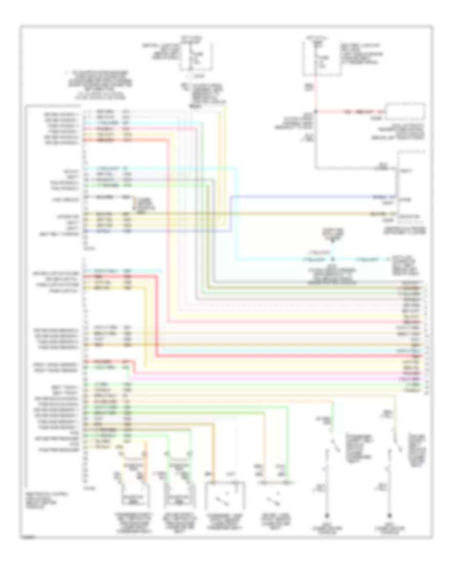 Supplemental Restraints Wiring Diagram 1 of 2 for Lincoln Aviator 2005