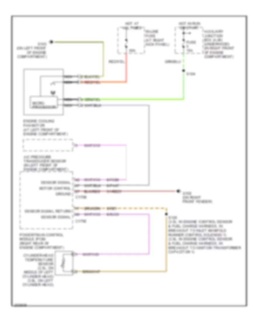 Cooling Fan Wiring Diagram for Lincoln LS 2005