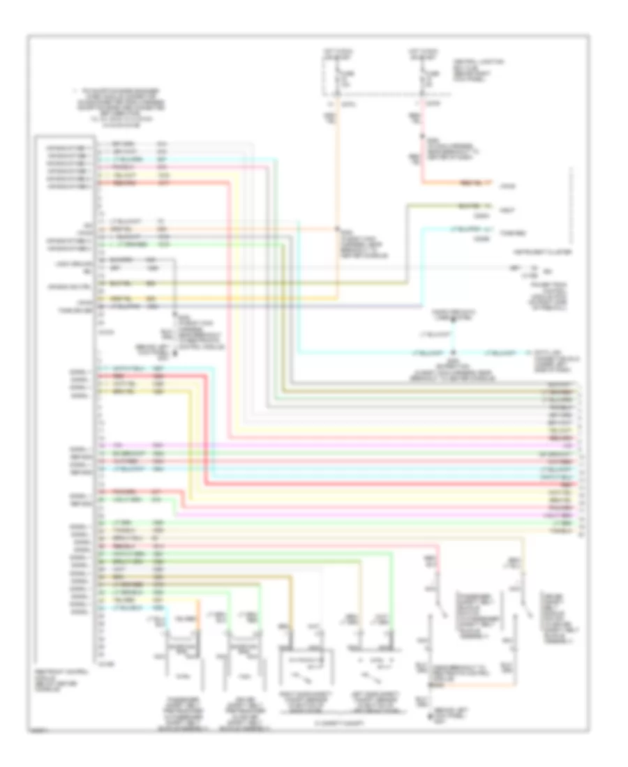Supplemental Restraints Wiring Diagram 1 of 2 for Lincoln Navigator 2005