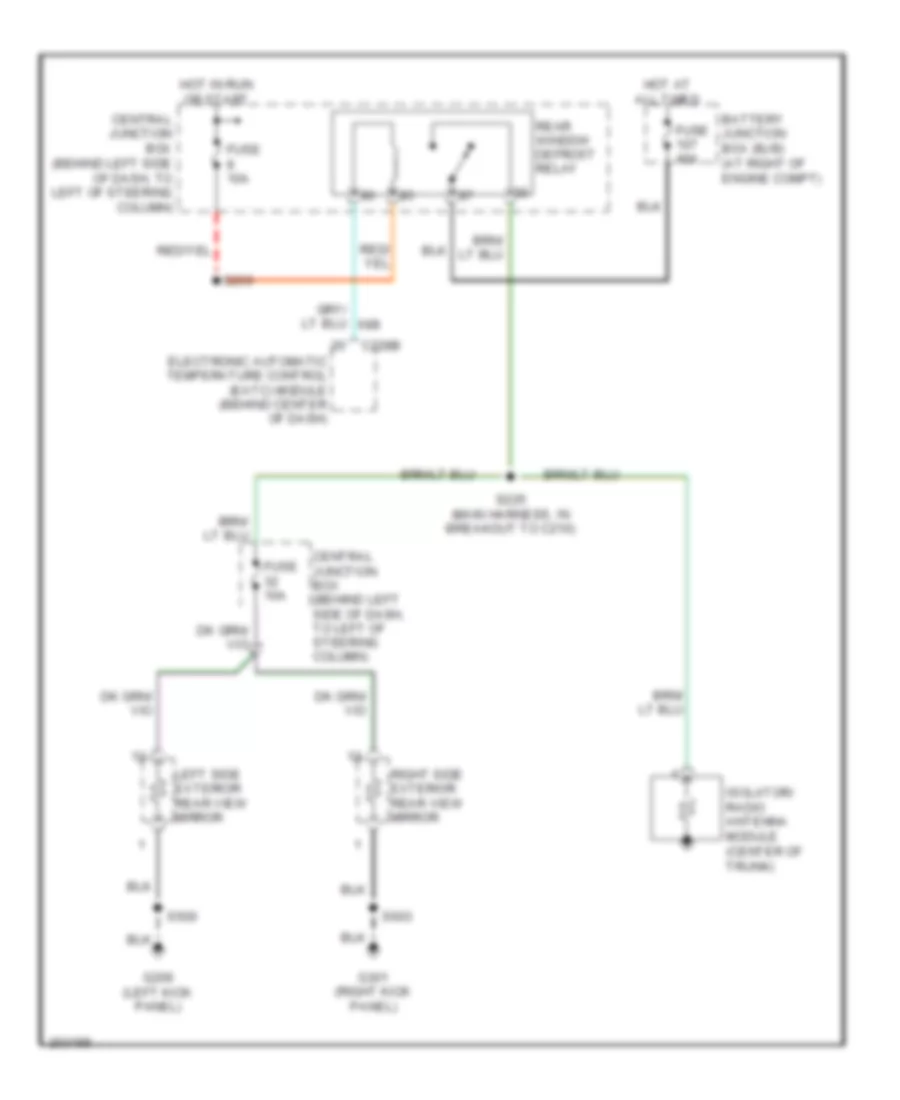 Defoggers Wiring Diagram for Lincoln Town Car Executive 2005