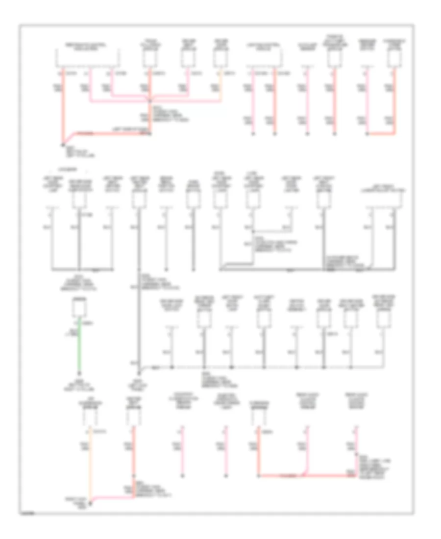 Ground Distribution Wiring Diagram (3 of 4) for Lincoln Town Car Executive 2005