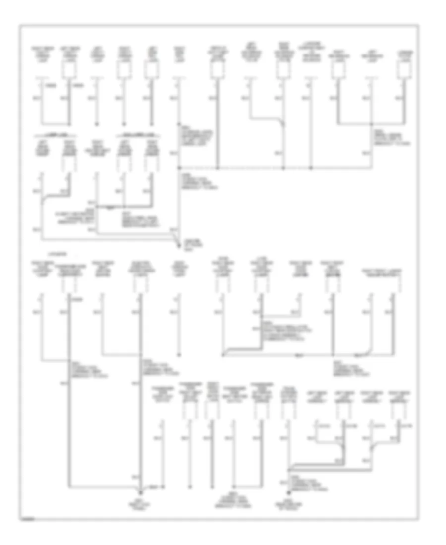Ground Distribution Wiring Diagram 4 of 4 for Lincoln Town Car Executive 2005