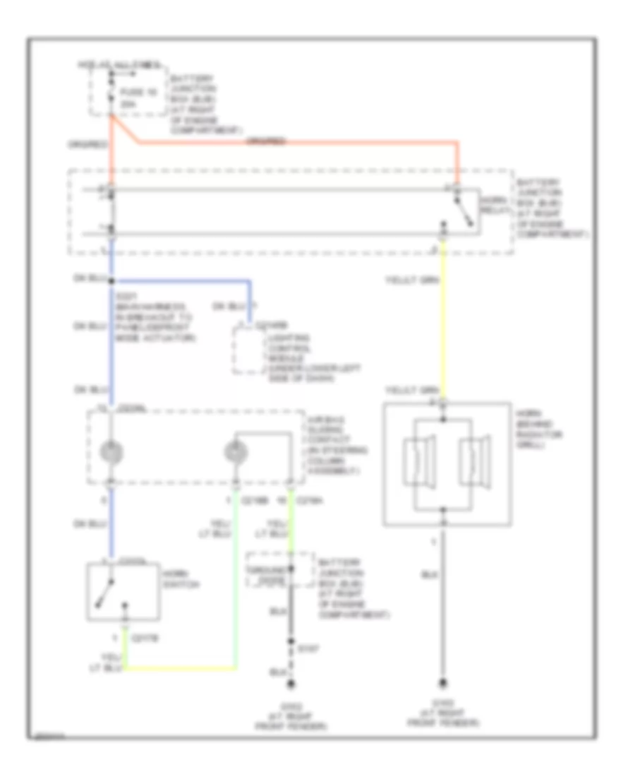 Horn Wiring Diagram for Lincoln Town Car Executive 2005