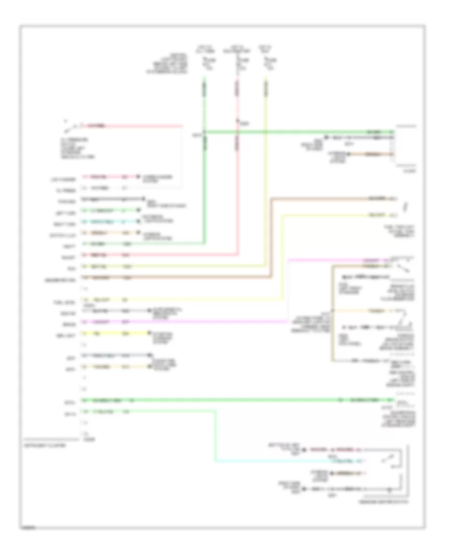Instrument Cluster Wiring Diagram for Lincoln Town Car Executive 2005