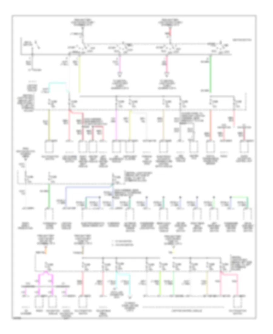 Power Distribution Wiring Diagram (2 of 3) for Lincoln Town Car Executive 2005